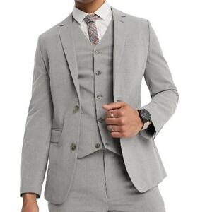 ASOS Design Skinny Suit Jacket in Grey, Size 32R​​​​​​​